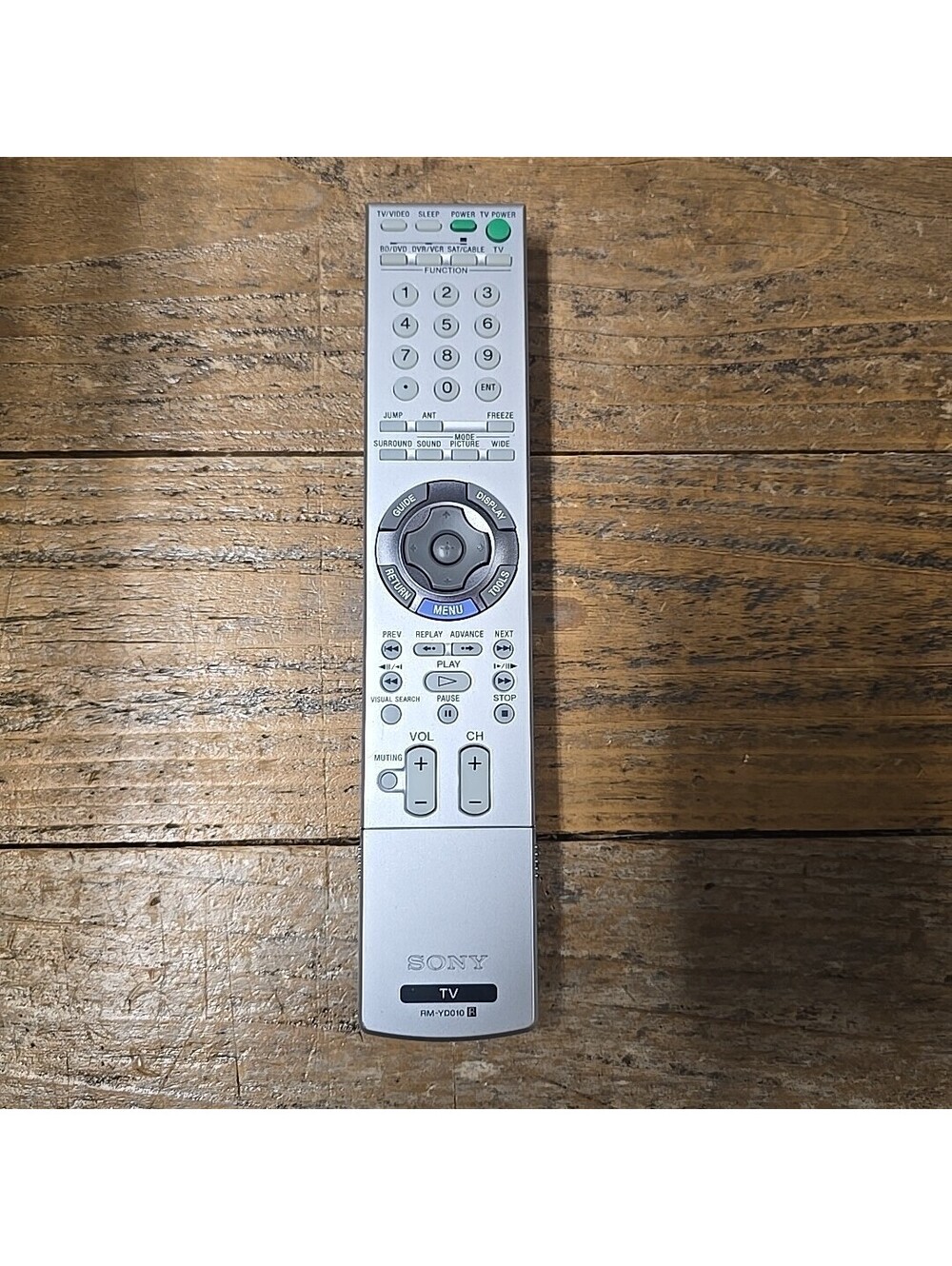 SONY RM-YD010 TV Remote w/Hidden DVD Menu - Tested